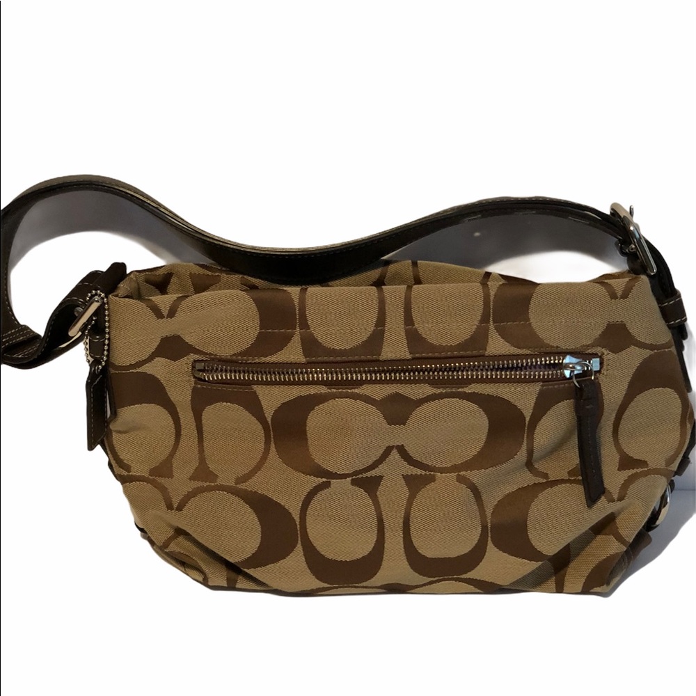 Coach Signature C Tan/Brown Cotton & Leather Bag